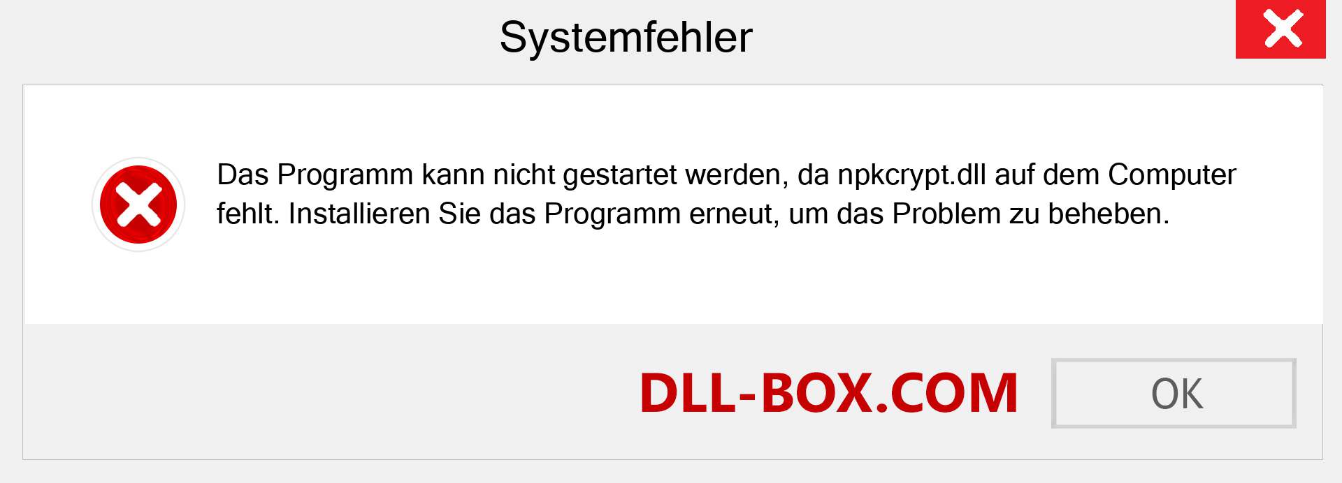 npkcrypt.dll-Datei fehlt?. Download für Windows 7, 8, 10 - Fix npkcrypt dll Missing Error unter Windows, Fotos, Bildern