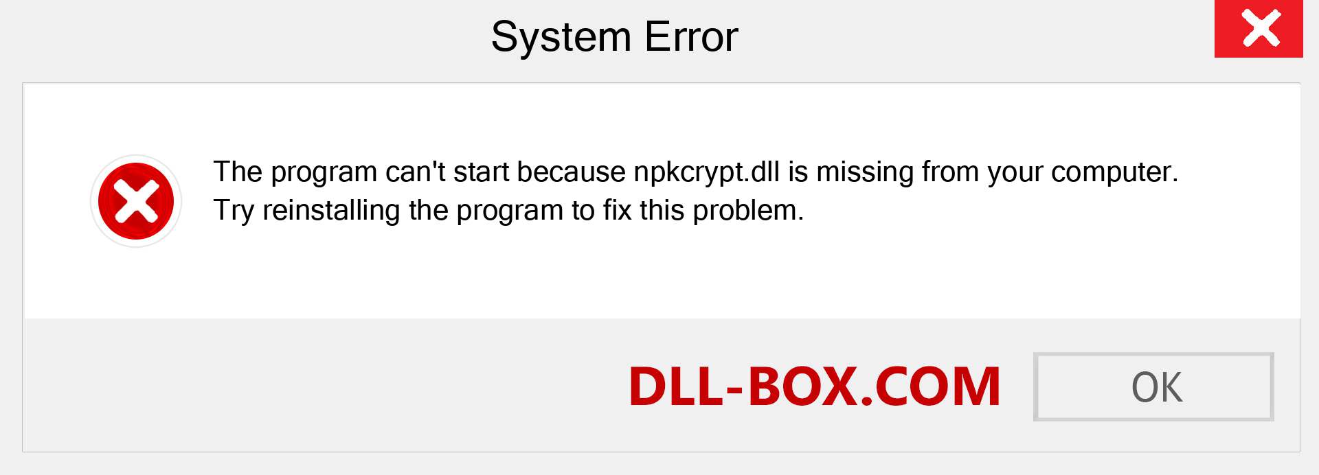  npkcrypt.dll file is missing?. Download for Windows 7, 8, 10 - Fix  npkcrypt dll Missing Error on Windows, photos, images