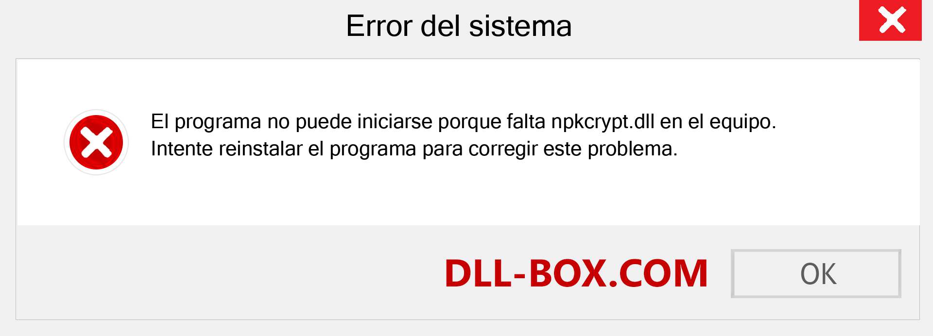 ¿Falta el archivo npkcrypt.dll ?. Descargar para Windows 7, 8, 10 - Corregir npkcrypt dll Missing Error en Windows, fotos, imágenes