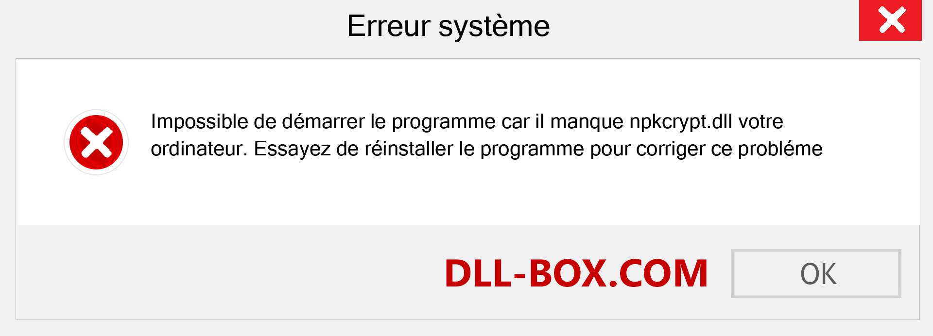 Le fichier npkcrypt.dll est manquant ?. Télécharger pour Windows 7, 8, 10 - Correction de l'erreur manquante npkcrypt dll sur Windows, photos, images